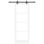 Puerta Deslizante con Juego de Herrajes Blanca 83x232 cm Madera Sólida de Pino de , Puertas para el hogar - Ref: Foro24-33322...