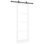 Puerta Deslizante con Juego de Herrajes Blanca 83x232 cm Madera Sólida de Pino de , Puertas para el hogar - Ref: Foro24-33322...