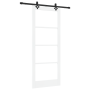 Puerta Deslizante con Juego de Hardware Blanco 86x211 cm Madera Maciza de Pino de , Puertas para el hogar - Ref: Foro24-33322...