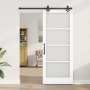 Puerta Deslizante con Juego de Hardware Blanco 86x211 cm Madera Maciza de Pino de , Puertas para el hogar - Ref: Foro24-33322...