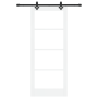Puerta Deslizante con Juego de Hardware Blanco 86x211 cm Madera Maciza de Pino de , Puertas para el hogar - Ref: Foro24-33322...