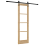 Puerta deslizante con juego de hardware 61x198.5 cm Madera sólida de pino de , Puertas para el hogar - Ref: Foro24-3332321, P...