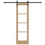 Puerta deslizante con juego de hardware 61x198.5 cm Madera sólida de pino de , Puertas para el hogar - Ref: Foro24-3332321, P...