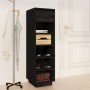 Solid black pine wood shoe cabinet 30x34x105 cm by vidaXL, Shoe racks and shoe organizers - Ref: Foro24-813559, Price: 57,39 ...