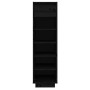 Solid black pine wood shoe cabinet 30x34x105 cm by vidaXL, Shoe racks and shoe organizers - Ref: Foro24-813559, Price: 57,39 ...