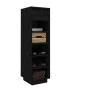 Schuhschrank aus massivem schwarzem Kiefernholz, 30 x 34 x 105 cm von vidaXL, Schuhregale und Schuhorganisatoren - Ref: Foro2...