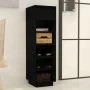 Schuhschrank aus massivem schwarzem Kiefernholz, 30 x 34 x 105 cm von vidaXL, Schuhregale und Schuhorganisatoren - Ref: Foro2...