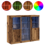 Aparador con Luces LED Madera Vintage 123x37x100 cm de , Aparadores - Ref: Foro24-3333119, Precio: 211,64 €, Descuento: %