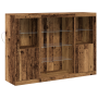 Aparador con luces LED Madera Vieja 142.5x37x100 cm Madera