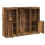 Aparador con luces LED Madera Vieja 142.5x37x100 cm Madera