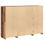Aparador con luces LED Madera Vieja 142.5x37x100 cm Madera
