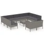 12-piece garden furniture set and gray synthetic rattan cushions by vidaXL, Garden sets - Ref: Foro24-3094622, Price: 996,24 ...