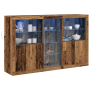 Sideboard con Luces LED Madera Vieja 162x37x100 cm Madera Elaborada de , Aparadores - Ref: Foro24-3333124, Precio: 248,41 €, ...