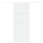 Puerta Corrediza con Juego de Herrajes Blanca 83x202 cm Madera Maciza de Pino de , Puertas para el hogar - Ref: Foro24-333339...
