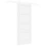 Puerta Corrediza con Juego de Herrajes Blanca 83x202 cm Madera Maciza de Pino de , Puertas para el hogar - Ref: Foro24-333339...