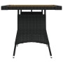Garden table synthetic rattan and solid black acacia 70x70x72cm by vidaXL, Garden tables - Ref: Foro24-318692, Price: 93,48 €...