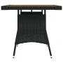 Garden table synthetic rattan and solid black acacia 70x70x72cm by vidaXL, Garden tables - Ref: Foro24-318692, Price: 92,26 €...
