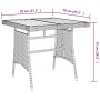 Garden table synthetic rattan and solid black acacia 70x70x72cm by vidaXL, Garden tables - Ref: Foro24-318692, Price: 93,48 €...