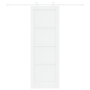 Puerta Corrediza con Juego de Herrajes 'ORKDAL'Blanca Madera Maciza de Pino de , Puertas para el hogar - Ref: Foro24-3333413,...