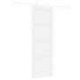 Puerta Corrediza con Juego de Herrajes 'ORKDAL'Blanca Madera Maciza de Pino de , Puertas para el hogar - Ref: Foro24-3333413,...