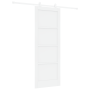 Puerta Corrediza con Juego de Accesorios 'ORKDAL'Blanca de Madera Maciza de Pino de , Puertas para el hogar - Ref: Foro24-333...
