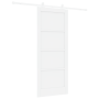 Puerta corrediza con juego de accesorios 'ORKDAL'blanca de madera maciza de pino de , Puertas para el hogar - Ref: Foro24-333...