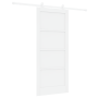 Puerta deslizante con juego de herrajes 'ORKDAL'blanca de madera maciza de pino de , Puertas para el hogar - Ref: Foro24-3333...