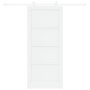 Puerta deslizante con juego de herrajes 'ORKDAL'blanca de madera maciza de pino de , Puertas para el hogar - Ref: Foro24-3333...