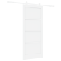 Puerta deslizante con juego de herrajes 'ORKDAL'blanca de madera maciza de pino de , Puertas para el hogar - Ref: Foro24-3333...
