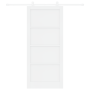 Puerta Corredera con Juego de Hardware 'ORKDAL'Blanca de Madera Maciza de Pino de , Puertas para el hogar - Ref: Foro24-33334...