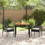 Conjunto de Muebles de Comedor Set de 3 Negro Madera Duradero