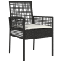 Conjunto de Muebles de Comedor Set de 3 Negro Madera Duradero