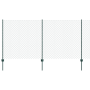 Cerca de Eslabones de Cadena con 10 postes en U Verde 1.2x10 m de acero de , Postes de cerca - Ref: Foro24-3336233, Precio: 1...