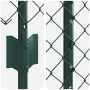 Cerca de Eslabones de Cadena con 10 postes en U Verde 1.2x10 m de acero de , Postes de cerca - Ref: Foro24-3336233, Precio: 1...