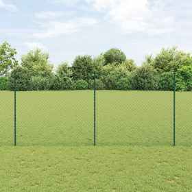 Cerca de Malla con 10 Postes U Verde 1.4x10 m Acero de , Postes de cerca - Ref: Foro24-3336234, Precio: 123,43 €, Descuento: %