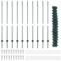 Cerca de Malla con 10 Postes U Verde 1.4x10 m Acero de , Postes de cerca - Ref: Foro24-3336234, Precio: 123,43 €, Descuento: %
