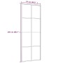 Schiebetür aus ESG-Glas und weißem Aluminium, 76 x 205 cm von vidaXL, Türen für zu Hause - Ref: Foro24-151668, Preis: 178,25 ...