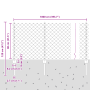 Cerca de Eslabones de Cadena con 10 Postes en U Plata 0.8x10 m Acero de , Postes de cerca - Ref: Foro24-3336295, Precio: 76,3...