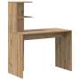 Escritorio con Almacenamiento de Madera de Roble