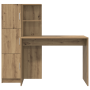 Escritorio con Almacenamiento de Madera de Roble