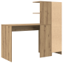 Escritorio con Almacenamiento de Madera de Roble