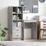 Escritorio con Almacenamiento de Concreto Gris y Madera Ingeniería de , Aparadores - Ref: Foro24-3337300, Precio: 139,15 €, D...