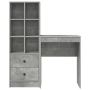 Escritorio con Almacenamiento de Concreto Gris y Madera Ingeniería de , Aparadores - Ref: Foro24-3337300, Precio: 139,15 €, D...