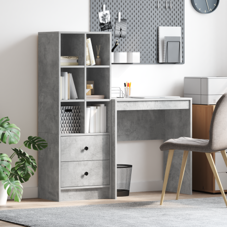 Escritorio Gris Concreto Madera de Ingeniería de , Aparadores - Ref: Foro24-3337308, Precio: 143,46 €, Descuento: %