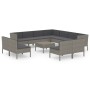 12-piece garden furniture set and gray synthetic rattan cushions by vidaXL, Garden sets - Ref: Foro24-3094482, Price: 847,86 ...