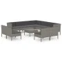 12-piece garden furniture set and gray synthetic rattan cushions by vidaXL, Garden sets - Ref: Foro24-3094482, Price: 982,35 ...