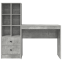 Escritorio con almacenamiento gris concreto madera
