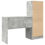 Escritorio con almacenamiento gris concreto madera