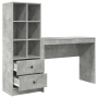 Escritorio con Almacenamiento Gris Concreto de Madera Ingenierizada de , Aparadores - Ref: Foro24-3337332, Precio: 151,76 €, ...