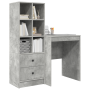 Escritorio con almacenamiento Gris Concreto Madera de Ingeniería de , Aparadores - Ref: Foro24-3337340, Precio: 150,89 €, Des...